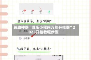 辅助神器“微乐小程序万能开挂器”2025开挂教程步骤
