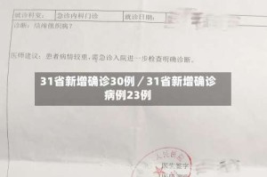 31省新增确诊30例／31省新增确诊病例23例