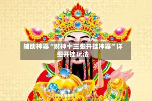 辅助神器“财神十三张开挂神器”详细开挂玩法