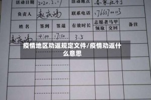 疫情地区劝返规定文件/疫情劝返什么意思