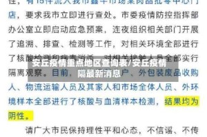 安丘疫情重点地区查询表/安丘疫情隔最新消息