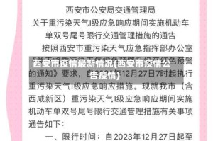西安市疫情最新情况(西安市疫情公告疫情)