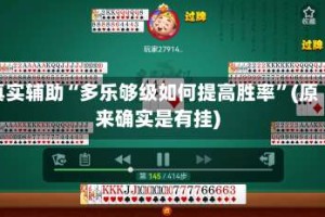 真实辅助“多乐够级如何提高胜率”(原来确实是有挂)