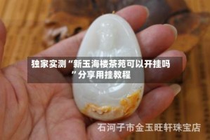独家实测“新玉海楼茶苑可以开挂吗”分享用挂教程