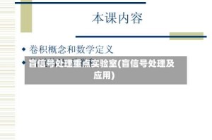 盲信号处理重点实验室(盲信号处理及应用)