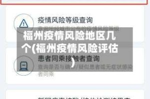 福州疫情风险地区几个(福州疫情风险评估)
