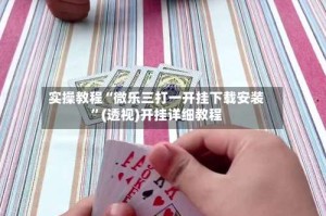 实操教程“微乐三打一开挂下载安装”(透视)开挂详细教程