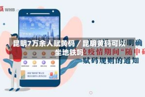 昆明7万余人赋黄码／昆明黄码可以坐地铁吗