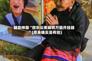 辅助神器“微乐云南麻将万能开挂器”(原来确实是有挂)