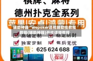 辅助神器“wepoker透视辅助挂教程教程(辅助神器)开挂详细教程