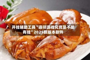 开挂辅助工具“嘉邻游戏究竟是不是有挂”2025新版本软件