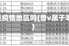 鲁p是疫情地区吗(鲁v属于哪里)