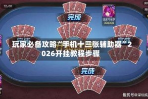 玩家必备攻略“手机十三张辅助器”2026开挂教程步骤