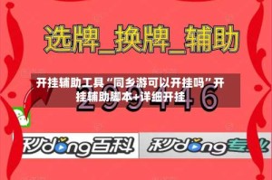 开挂辅助工具“同乡游可以开挂吗”开挂辅助脚本+详细开挂