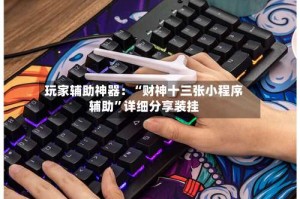 玩家辅助神器：“财神十三张小程序辅助”详细分享装挂