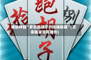 辅助神器“多乐跑胡子开挂辅助器”(原来确实是有插件)