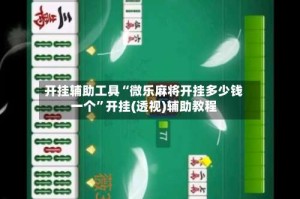 开挂辅助工具“微乐麻将开挂多少钱一个”开挂(透视)辅助教程