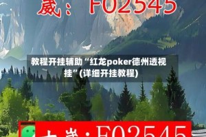 教程开挂辅助“红龙poker德州透视挂”(详细开挂教程)