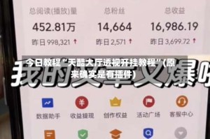 今日教程“天酷大厅透视开挂教程”(原来确实是有插件)