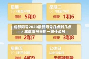 成都限号2020最新限号几点到几点／成都限号星期一限什么号