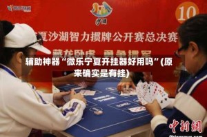 辅助神器“微乐宁夏开挂器好用吗”(原来确实是有挂)