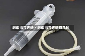 刹车排气方法／刹车排气方法有几种