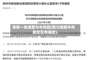 绵阳一地调整为中风险(四川绵阳中风险地区有哪些)