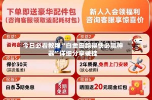 今日必看教程“白金岛跑得快必赢神器”详细分享装挂