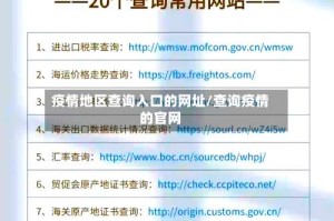 疫情地区查询入口的网址/查询疫情的官网
