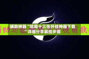 辅助神器“哈局十三张开挂神器下载”详细分享装挂步骤
