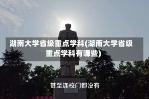 湖南大学省级重点学科(湖南大学省级重点学科有哪些)