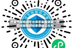 西安核酸检测平台异常最新进展／西安核酸检测结果查询公众号