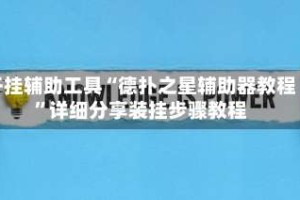开挂辅助工具“德扑之星辅助器教程”详细分享装挂步骤教程