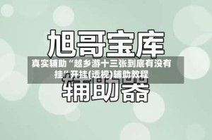 真实辅助“越乡游十三张到底有没有挂”开挂(透视)辅助教程