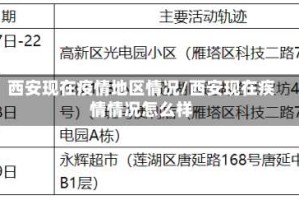 西安现在疫情地区情况/西安现在疾情情况怎么样