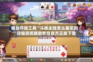 辅助开挂工具“斗地主挂怎么能买到”详细透视辅助教程官方正版下载