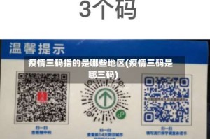 疫情三码指的是哪些地区(疫情三码是哪三码)