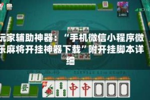 玩家辅助神器：“手机微信小程序微乐麻将开挂神器下载”附开挂脚本详细