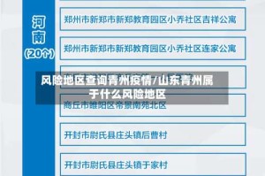 风险地区查询青州疫情/山东青州属于什么风险地区