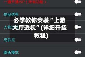 必学教你安装“上游大厅透视”(详细开挂教程)