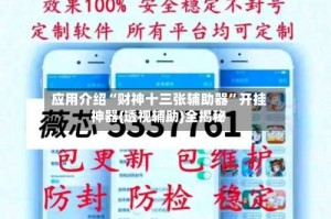 应用介绍“财神十三张辅助器”开挂神器{透视辅助}全揭秘