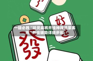 一键必胜“哈灵麻将开挂神器鸿蒙系统”开挂辅助详细步骤