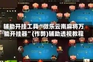 辅助开挂工具“微乐云南麻将万能开挂器”(作弊)辅助透视教程