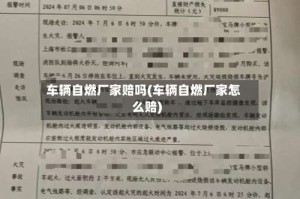 车辆自燃厂家赔吗(车辆自燃厂家怎么赔)