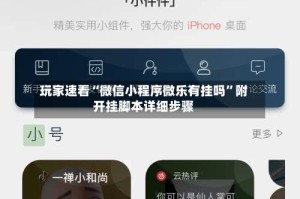 玩家速看“微信小程序微乐有挂吗”附开挂脚本详细步骤