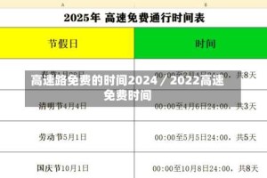 高速路免费的时间2024／2022高速免费时间
