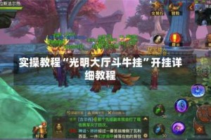 实操教程“光明大厅斗牛挂”开挂详细教程