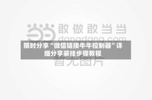 限时分享“微信链接牛牛控制器”详细分享装挂步骤教程