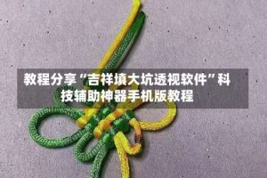 教程分享“吉祥填大坑透视软件”科技辅助神器手机版教程