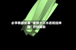 必学教你安装“老铁十三水透视挂神器”开挂辅助